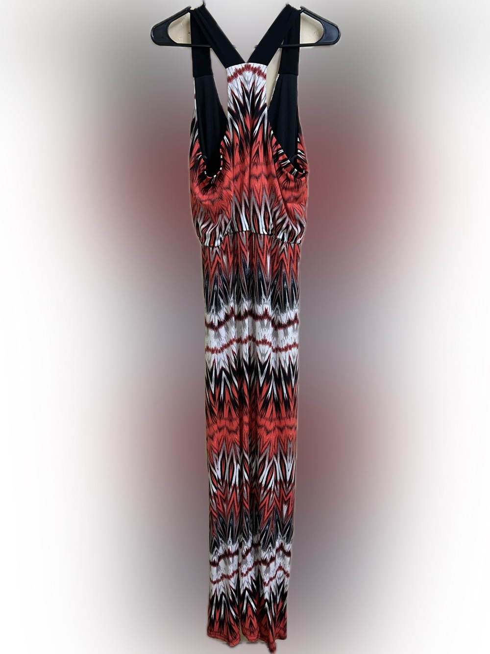 🔥5/$35🔥 Boho Tribal Print Deep V Neck Maxi Dress | Bisou Bisou | Size 16 - Picture 8 of 8